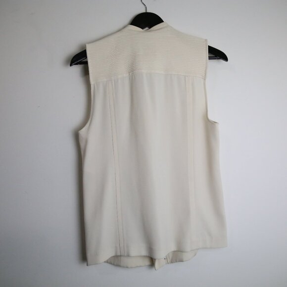 Aritzia Babaton Cream Structured Zip Vest / Sleeveless Jacket Size Small - Picture 9 of 10